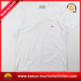 100% White Polyester T-Shirt with Pocket
