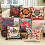 Throw Pillow Case Thick Cotton Linen Print Decorative Cushion Cover 150g