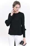 Women's Black Crew Neck Sweater