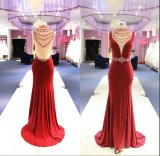 Knitted Mermaid Red Evening Dress Wgf137