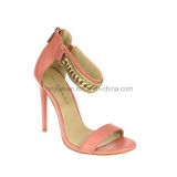 Lady Leather with Rivet Thin Heel Fashion Women Sandals
