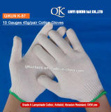 K-87 10 Gauges 45g/Pair Knitted Working Safety Lampshade Cotton Gloves