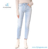 Women New Design Straight High-Waisted Skinny Light Blue Denim Jeans by Fly Jeans