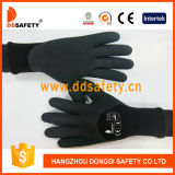 Ddsafety Black Latex Foam Double Gloves Black with Knitting Cuff