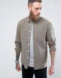 Men's Double Pocket Overshirt in Light Khaki