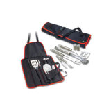 Apron BBQ Set with Wooden Tool Handle