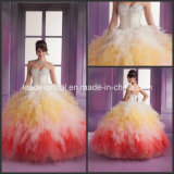 Multi Colors Ruffles Bridal Ball Gown Luxury Quinceanera Dress Q89018