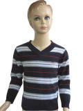 Kid's Stripe Long Sleeve Knitting Pullover Sweater