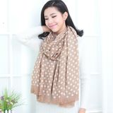 Screen Printed Wool Scarf for Women