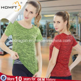 Compression Tights Women Quick Dry Fitness Yoga Clothing Space Dyeing Sports Gym Short Sleeve T-Shirts