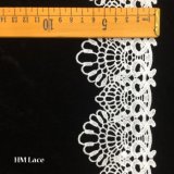 8cm off White Lace Trim, Embroidered Gauze Lace, Antique Lace Trim, Vintage Lace Fabric, Scalloped Trim Lace Hmhb745