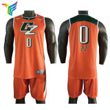 2018 Full Transfer Printing Custom Orange Basketball Uniforms Basketball Jerseys