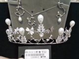 Wedding Bridal 3 Sets Necklace Crown Earring