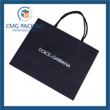 Black and White Kraft Paper Bag for Fashion Clothing with Twist Handle (CMG-MAY-050)