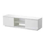 White Basic TV Cabinet Table with 2 Drawer (HHTV14)