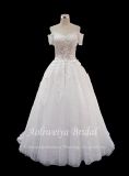 Aolanes Ivory Srping Full Length Wedding Dress