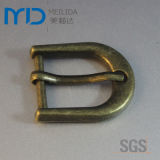 Small D Shape Pin Belt Buckle with Ancient Brass Electroplating for Belts, Shoes and Bags