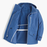 Cotton-Nylon Men Hooded Water-Resistant Jacket