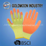10g 2 Threads Yellow Liner Orange Latex Safety Work Glove