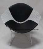 Leisure Dining Kd Black Back PU Cushion Wire Diamond Chair