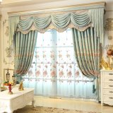 Popular Chenille Floral Embroidery Blackout Window Curtain (20F0082)