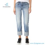 Relaxed Straight-Leg Ladies Boyfriend Light Blue Denim Jeans by Fly Jeans