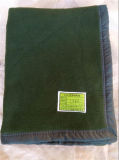 100% Wool Amy Blanket with Satin Trim