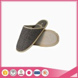 Men Cotton Check Fabric Mules Slippers