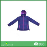 Woman Polyester Fabric Purple Thin Cycling Softshell Jacket