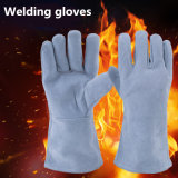Guangzhou Supply 12inch Grey Cow Leather Welding Gloves