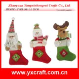 Christmas Decoration (ZY13L198-1-2-3 25CM) Christmas Nonwoven Sock