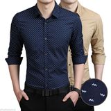 Casual Long-Sleeved Slim Fit Work Wear Silk Shirts