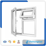 Factory Customized PVC Profile Tilt and Turn Window with 5+12A+5mm Double Glass/Plastic Pivoted Window/Shutter Window/Mosquito Net