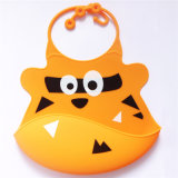 Wholesales FDA Material Food Grade Silicone Baby Bibs with Catcher