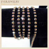 Various Sizes Rhinestone Cup Chains with Colorful Stones for Garments Accessory