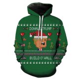 3D Digital Printing Long Sleeve Pullover Hoody Clothes Sweater