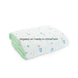 110cm X 140cm Green Muslin and Jersey Cotton Baby Comforter