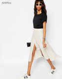 Soft Wrap MIDI Fashion Skirt with Splice