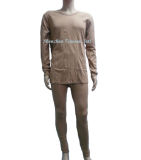 Long Thermal Underwear Set in Khaki for Military