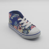China Wholesale Flower Printing Middle Cut Kids Canvas Casual Shoes