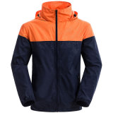 Men's Lightweight Color Contrast Packable Sport Outwear Hooded Jackets