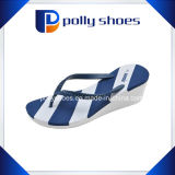 Women's White Blue Bura Wedge Flip Flop Sandal Shoes New