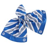New Style Uniform Scarf Light Blue Stripes Silk Printed Logo Scarf