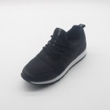 Best Selling Black Sport Shoes with Elastic and Lace Decoration