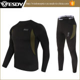 Black Outdoor Sports Underwear Tactical Thermal Fleece Warm Clothing