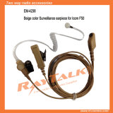 Surveillance Kits Clear Air Tube Earpiece with Lapel Ptt for Icom Radio