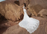 China Satin Mermaid Bridal Wedding Dress (BH014)