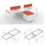 2 Seater Workstation with L Shape Cushion Padding Cabinet