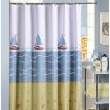 Odorless Waterproof Polyester Bathroom Shower Curtain (17S0055)