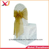 Polyester/Satin/Spandex Flower Chair Cover for Banquet/Restaurant/Hotel/Hall/Wedding